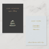Zen Stones Holistic Healer and Natural Medicine Visitenkarte (Vorne/Hinten)