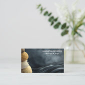 Zen Stones Massage Therapeut Visitenkarte (Stehend Vorderseite)