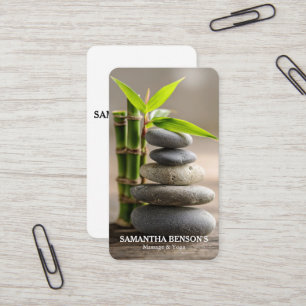 Zen Stones Massage-Therapeut Visitenkarte