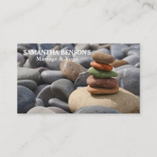 Zen Stones Massage-Therapeut Visitenkarte