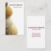 Zen Stones Massage Therapeut Visitenkarte (Vorne/Hinten)