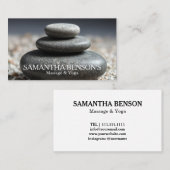 Zen Stones Massage Therapeut Visitenkarte (Vorne/Hinten)
