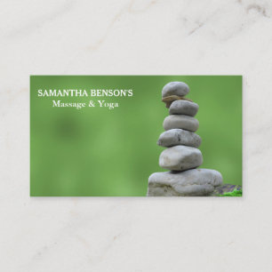 Zen Stones Massage-Therapeut Visitenkarte