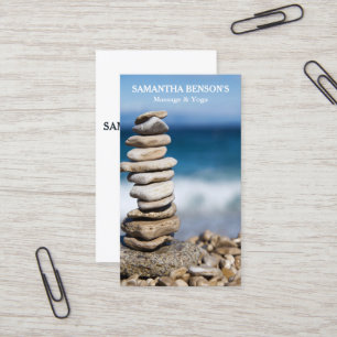 Zen Stones Massage Therapeut Visitenkarte