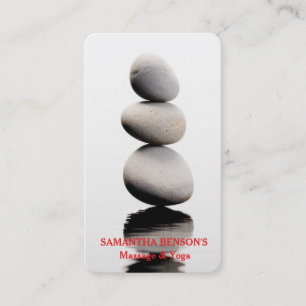 Zen Stones Massage-Therapeut Visitenkarte