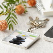 zen stones, meditation, peaceful, stacked stones schlüsselanhänger (Seite)