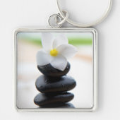 zen stones, meditation, peaceful, stacked stones schlüsselanhänger (Vorne)