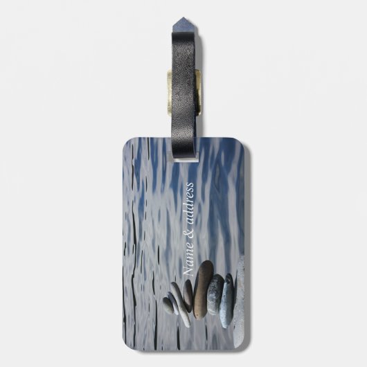 Zen Stones, Meer Gepäckanhänger (Rückseite vertikal)