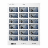 Zen Stones, Meer, Imitate Gold Foil Confetti Adressaufkleber (Vorne)