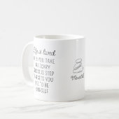 Zen Stones Motivierend Zitat Kaffeetasse (Vorderseite Links)