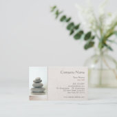 Zen Stones Natural Health Healer Wellness Visitenkarte (Stehend Vorderseite)