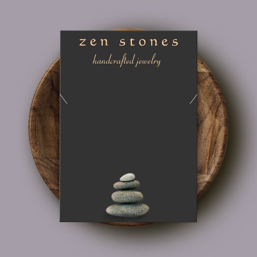 Zen Stones Necklace Bracelet Display Card