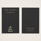 Zen Stones Necklace Bracelet Display Card (Vorne & Hinten)