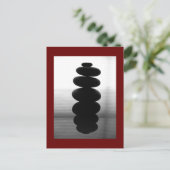 Zen Stones Postkarte (Stehend Vorderseite)