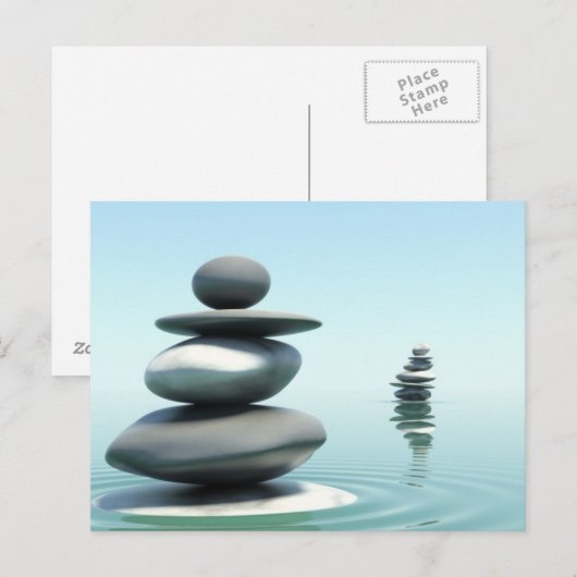 Zen stones Postkarte (Vorne/Hinten)