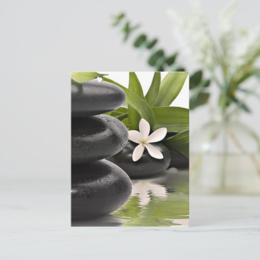 Zen Stones Postkarte (Stehend Vorderseite)