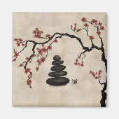 Zen stones Sakura Tree Magnet (Vorne)