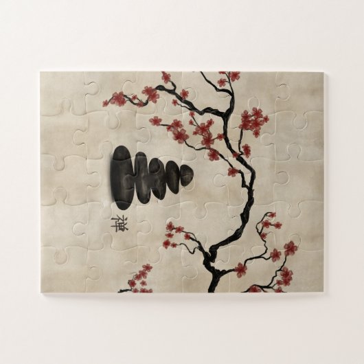 Zen stones Sakura Tree Puzzle (Horizontal)