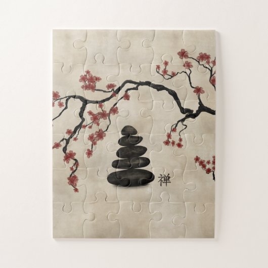 Zen stones Sakura Tree Puzzle (Vertikal)