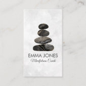 Zen Stones Schwarzer Marmor und Gold - minimal Visitenkarte (Vorderseite)
