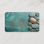 Zen Stones Spa Wellness Tranquility and Balance Visitenkarte (Rückseite)