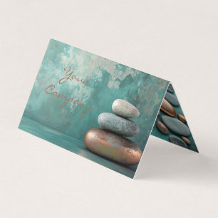 Zen Stones Spa Wellness Tranquility and Balance Visitenkarten