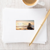 Zen Stones, Sunrise Beach Adressaufkleber (Insitu)