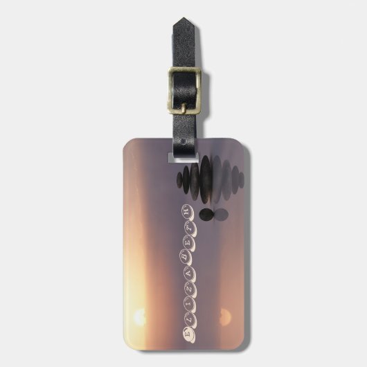 Zen Stones, Sunset Gepäckanhänger (Vorderseite vertikal)