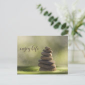 Zen stones tower in water tranquility and calm postkarte (Stehend Vorderseite)