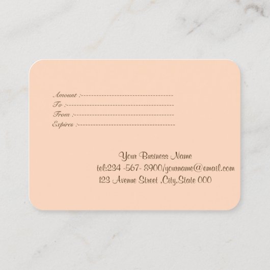 Zen Stones, Wellness-Center, Massage Rabattkarte (Rückseite)