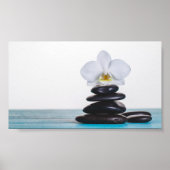 Zen Stones White Orchid Poster (Vorne)