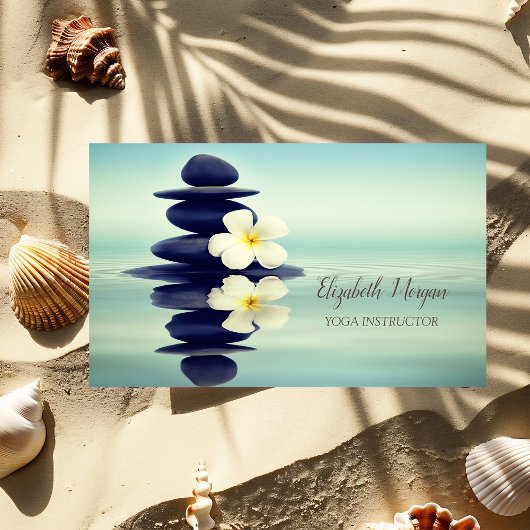 Zen Stones White Orchid Visitenkarte