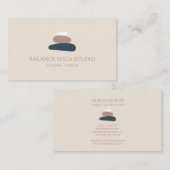 Zen Stones Yoga Instructor Individuelle Name Visitenkarte (Vorne/Hinten)