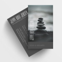 Zen Stones Yoga & Wellness Black and White Busine