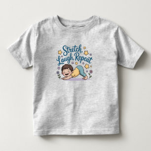 Zen Stretch Lachen Wiederholung Yoga Liebhaber Kleinkind T-shirt
