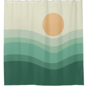 Zen Sun & Waves Duschvorhang