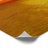 Zen Sunset Orange Yellow Ocean Liebe Frieden Harmo Poster (Ecke)