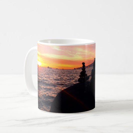 Zen Sunset Serenity Tasse (Vorderseite Links)