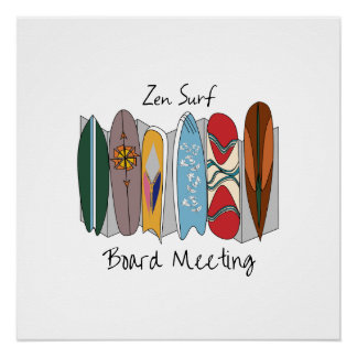 Zen-Surfbrett-Meeting Poster