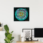 Zen Swirl Geckos Poster (Heimbüro)