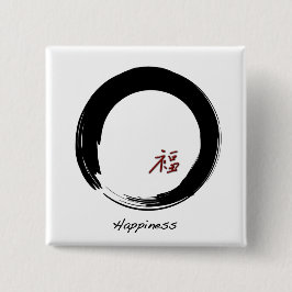 Zen-Symbol mit Happiness-Zeichen Button
