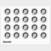 Zen-Symbol mit Happiness-Zeichen Runder Aufkleber (Blatt)