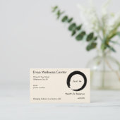 Zen-Symbol mit "ist gerade " Visitenkarte (Stehend Vorderseite)