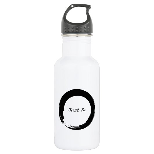 Zen-Symbol mit "Just Be" Edelstahlflasche (Vorderseite)