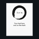 Zen-Symbol mit "Just Be" Flyer<br><div class="desc">Das Enso (auch bekannt als der offene Kreis oder Symbol des Zen) repräsentiert Veränderung,  Akzeptanz und The Way. Wir haben die Worte Just Be zu dieser zeitlosen Illustration hinzugefügt,  um Sie daran zu erinnern,  dass der Weg des Zen ist anwesend sein und im Moment.</div>