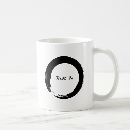 Zen-Symbol mit "Just Be" Kaffeetasse (Rechts)