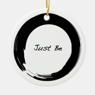 Zen-Symbol mit "Just Be" Keramik Ornament