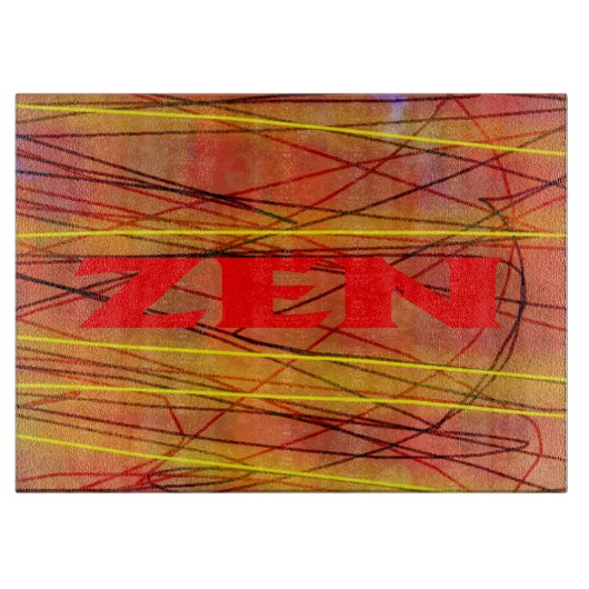Zen-Tafel aus rotem Draht Schneidebrett (Vorderseite)