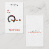 Zen Tai Ji Visitenkarte (Vorne/Hinten)