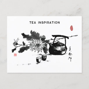 Zen&Tao Malerei/Tee Inspiration Feiertagspostkarte